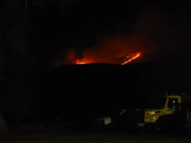 Aerial Observation of a Flame-consuming Hearth