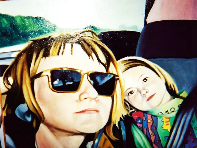 Embroidered paintings in a video game theme by this artist leave people questioning between...