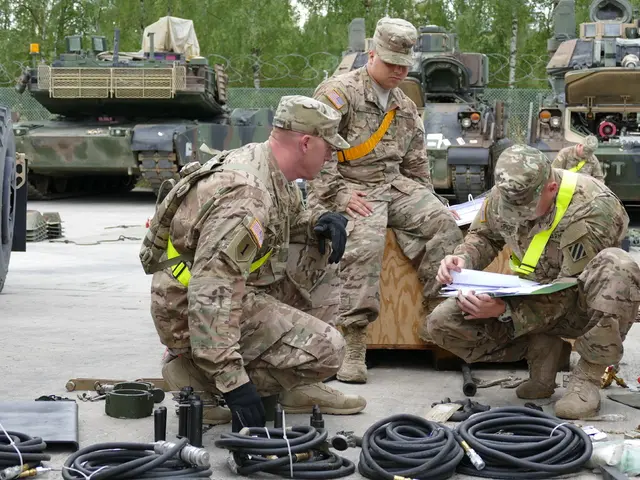 In the center of the image there are three persons. At the bottom of the image there are many...