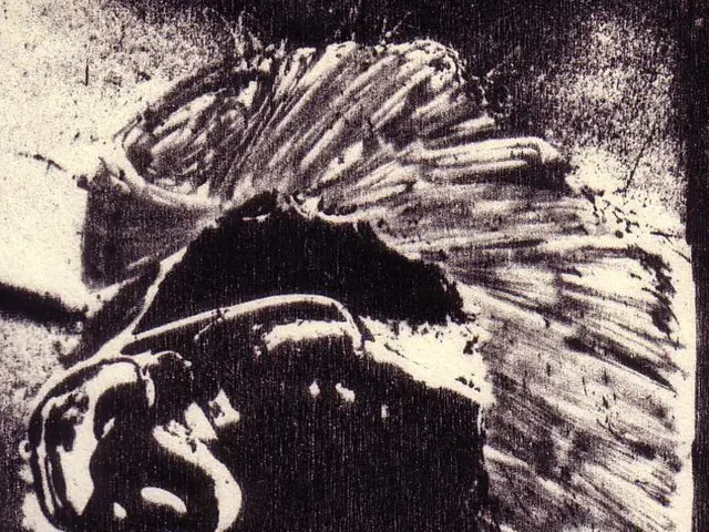 We can see a drawing of a person face.