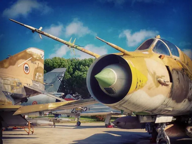 Here there are airplanes and trees, this is sky.