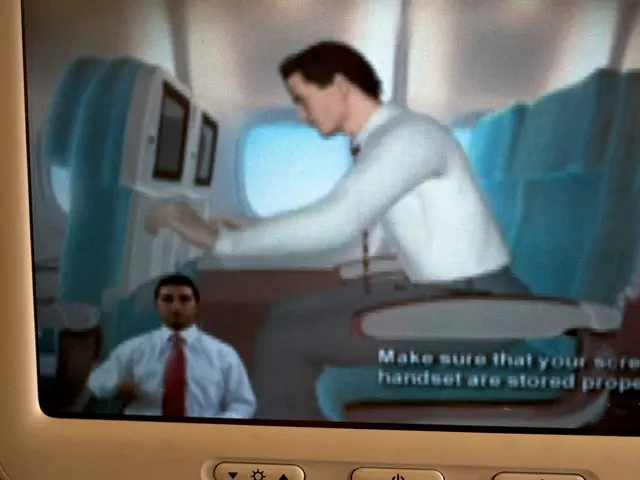 This is a screen. On screen we can see animated picture of the persons, machines, chairs, windowed,...